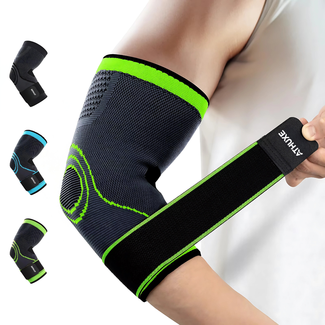Athuxe Elbow Compression Sleeve – Neoprene Support Brace for Pain Relief, Tennis, Weightlifting & Fitness – Men & Women
