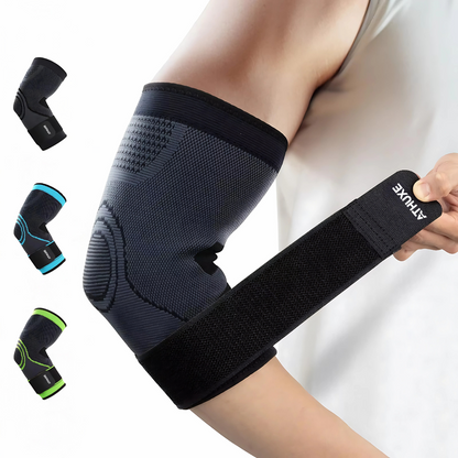 Athuxe Elbow Compression Sleeve – Neoprene Support Brace for Pain Relief, Tennis, Weightlifting & Fitness – Men & Women